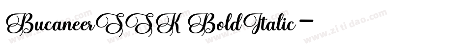 BucaneerSSK BoldItalic字体转换